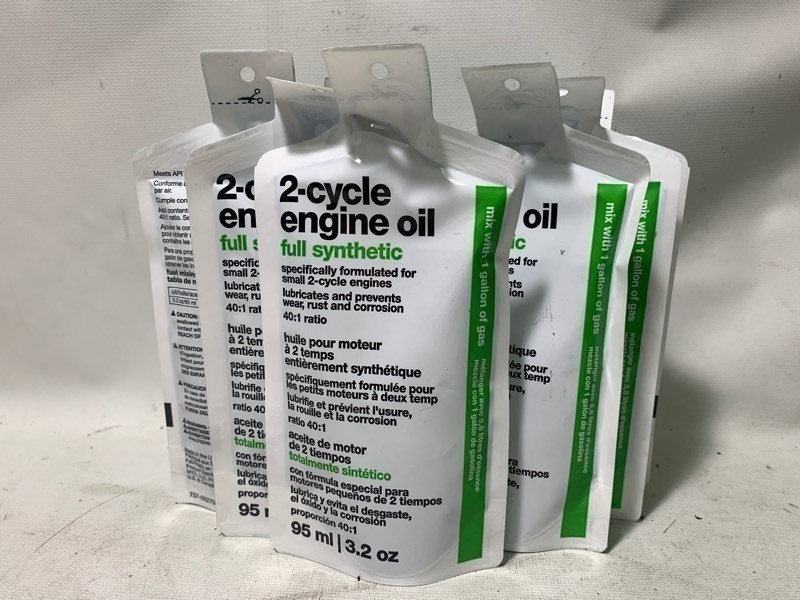 lot 230 image: 12 New 3.2oz Packets of 2-Cycle Engine Oil, Full Synthetic