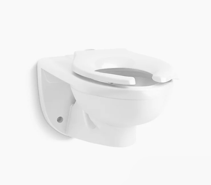 lot 113 image: New Kohler Kingston Ultra Flushometer Bowl w Top Spud Model K-84325-0, White Retail $210