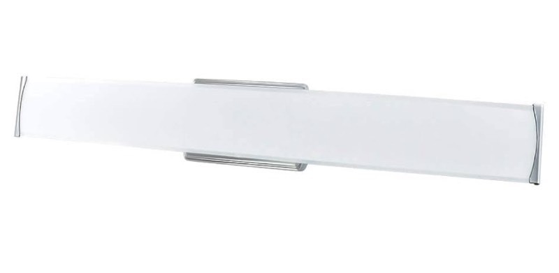lot 199 image: New Good Earth Dimmable Lighting Seattle 32 LED Linear Bathroom Vanity Light- 3000K Bright White, Brushed Nickel