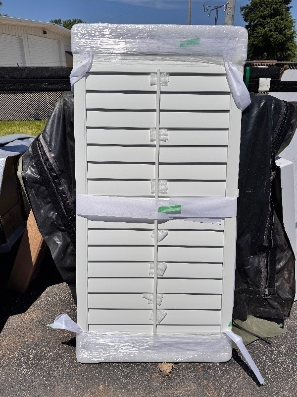 lot 179 image: New Horizon 24x57 Window Plantation Shutters, White