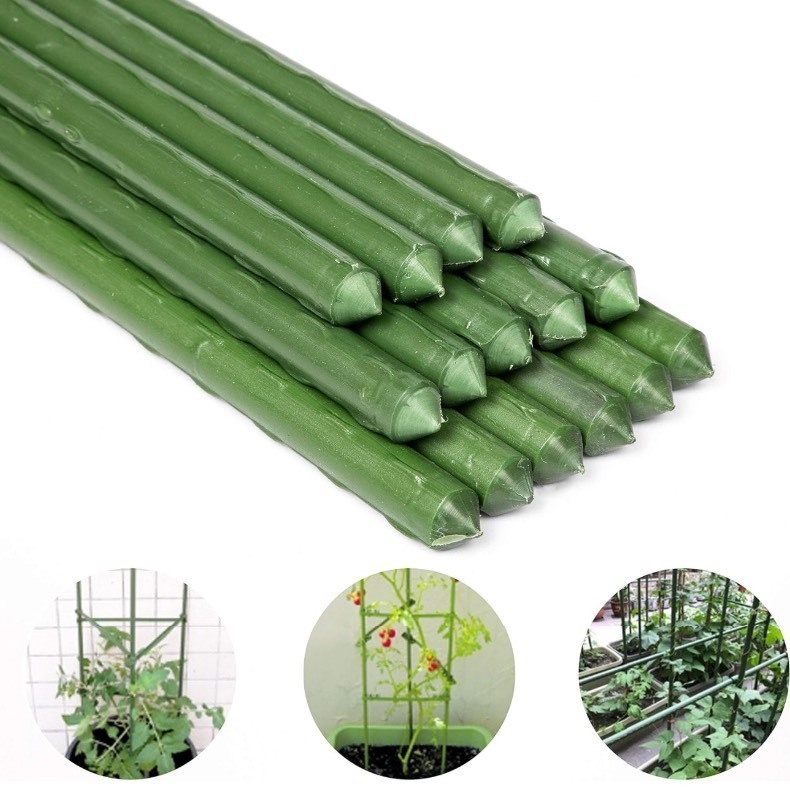 lot 58 image: New (20pc) Panacea 89786 3 ft  36 Green Coated Metal Plant Sturdy Stakes Supports