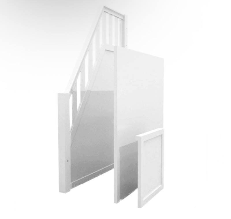 lot 106 image: New Maxtrix 1731-002 Low Loft Banister & Panel Pieces, White Retail $450