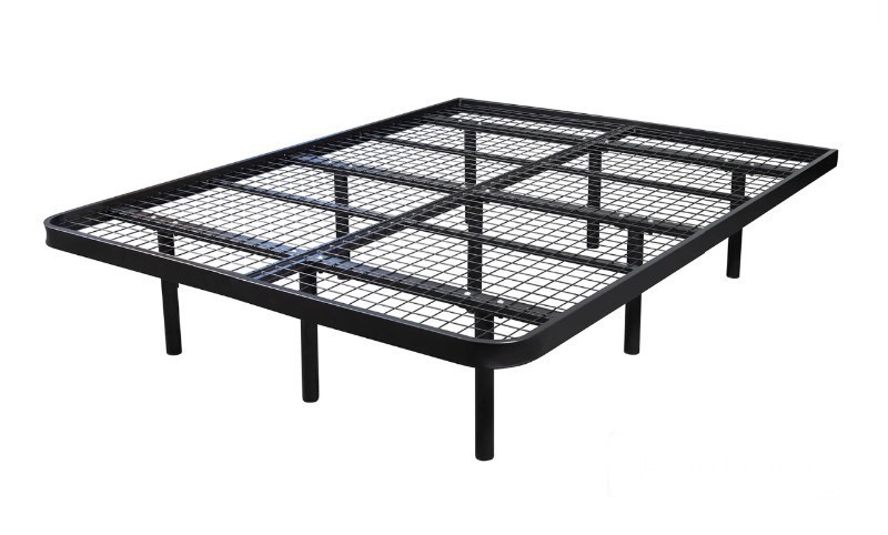 lot 3 image: New Hollywood 16 ADA Heavy Duty Queen Sized Bed Frame, Black Retail $350