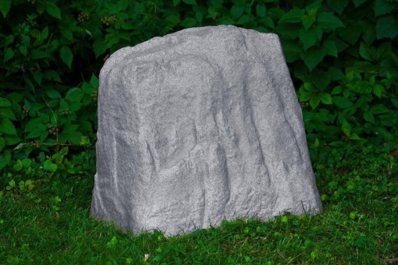 lot 23 image: New EMSCO 25x22x17 Granite Large Resin Landscape Rock, Grey