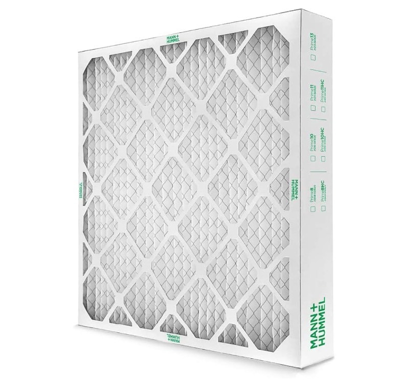 lot 79 image: 2 New MannHummel 20x20x2 MERV 11 Pleated HVAC AC Furnace Air Filters