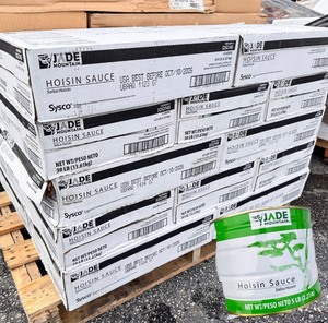 lot 70 image: Large Skid Lot of 36 New Jade Mountain Hoisin Sauce (6 5Lb Cans per Case)