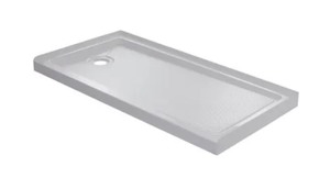 lot 20 image: New Foremost Acrylic Shower Base 60x32 Left Drain, White Retail $220
