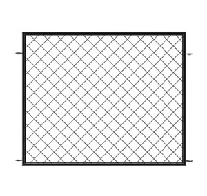 lot 43 image: New Yardlink 34 in. x 44.5 in. Diamond Wire Mesh Steel Fence Panel, Black�