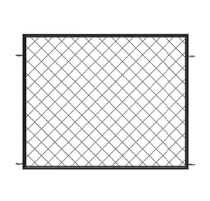 lot 46 image: New Yardlink 34 in. x 44.5 in. Diamond Wire Mesh Steel Fence Panel, Black�