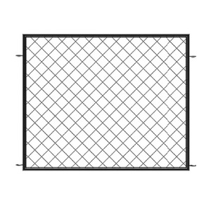 lot 45 image: New Yardlink 34 in. x 44.5 in. Diamond Wire Mesh Steel Fence Panel, Black�