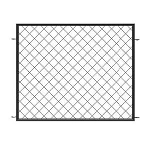 lot 42 image: New Yardlink 34 in. x 44.5 in. Diamond Wire Mesh Steel Fence Panel, Black�