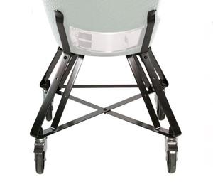 lot 34 image: Big Green Egg Steel Nest For Medium Egg w Casters, Black