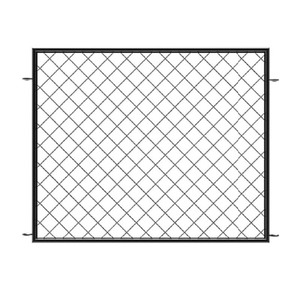 lot 49 image: New Yardlink 34 in. x 44.5 in. Diamond Wire Mesh Steel Fence Panel, Black�