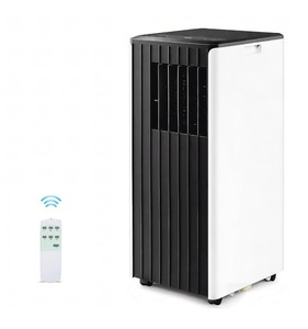 lot 18 image: New DenBig Portable Air Conditioner for Room up to 350 sq.ft, 8,000 BTU AC Unit with Dehumidifier and Cooling Fan w 2 Speeds, 24-Hour Timer, Sleep Mode, Remote Control, Window Installation Kit JHS-A029B-05KR-D3 Retail $290
