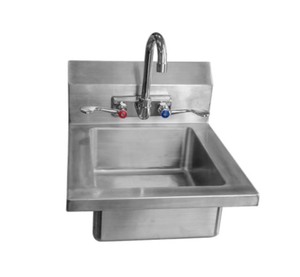 lot 63 image: Atosa MixRite 14 Stainless Steel Wall Mounted Hand Sink MRS-HS-14 Retail $160