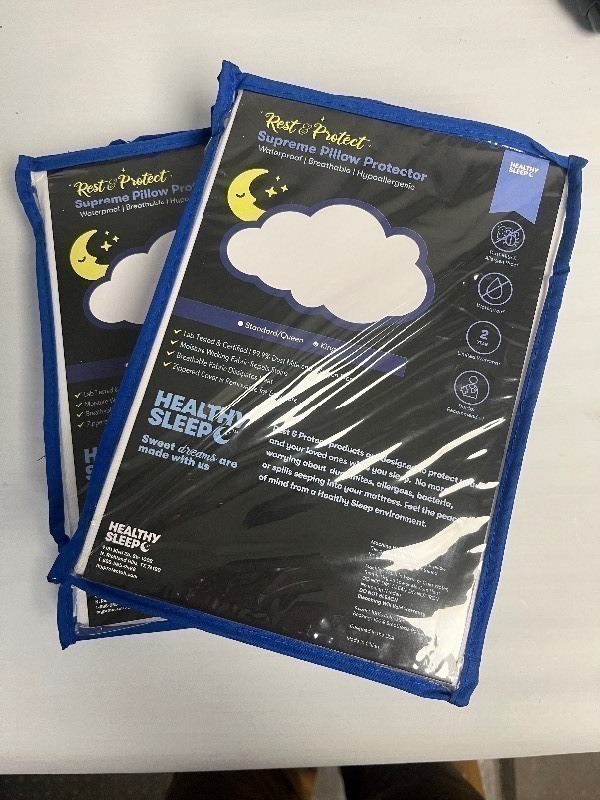 lot 131 image: 2 REST & PROTECT supreme KING pillow protectors