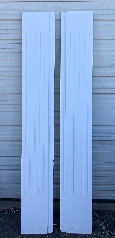 lot 136 image: 4 COLUMN COVER PANELS WHITE 11.5 x 8 each