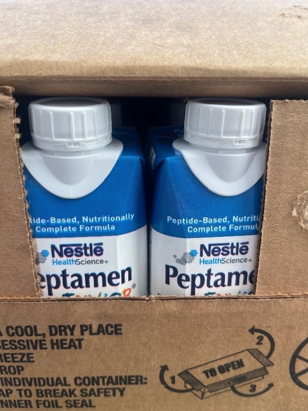 lot 230 image: Nestle box of 24 250ml cartons Peptamen junior