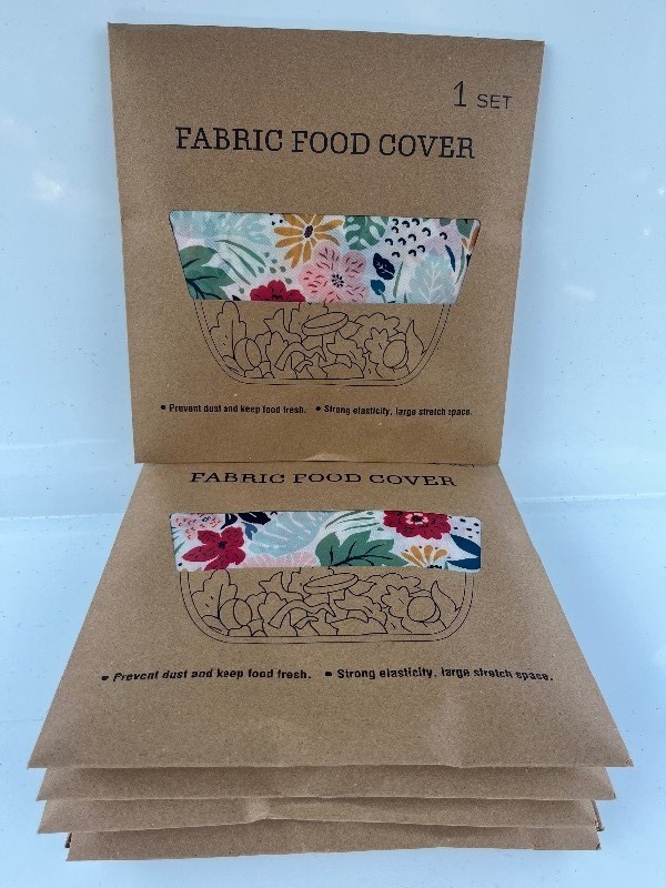 lot 59 image: FABRIC FOOD COVER - Greta for Summer cookouts and any outdoor Occasion - 6 sets of 3
