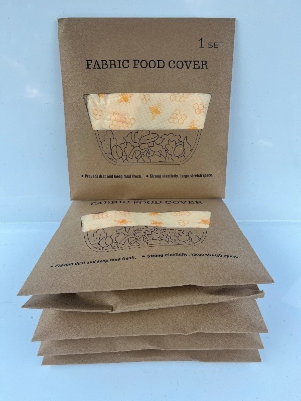 lot 60 image: FABRIC FOOD COVER - Greta for Summer cookouts and any outdoor Occasion - 6 sets of 3 - bees