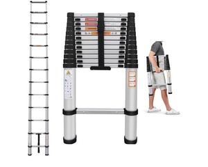 lot 3 image: HEAVY DUTY JADDOU 16 RUNG EXTENSION LADDER