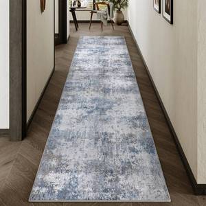 lot 49876 image: HUGEAR 2x8 Runner Rugs Grey Blue Machine Washable Hallway Area Rug Indoor Accent Rug Abstract Non Slip Low Pile Carpet Distressed Throw Rug for Bedroom Living Room Office Dining Room Kitchen