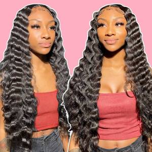 lot 49892 image: YUPEWG Synthetic Lace Front Wigs Pre Plucked Natural Wavy Wig Ready to Wear Glueless 13x4x1 Middle Part Lace Front for Black Women Daily Party Wear