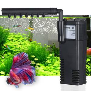 lot 49901 image: Aquarium Filter Small Betta Fish Tank Filter for 2-15 Gallon Silent 4-in-1 Adjustable Air Flow Fish Turtle Shrimp Tank Filter Submersible Aquarium Internal Filter 79 GPH Biochemical Rainwater