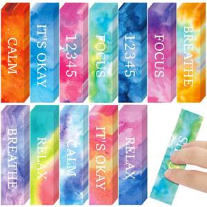 lot 49903 image: Kosiz 120 Pcs Breath Calm Anxiety Sensory Stickers Relieve Fidgeting Emotions Texture Stickers Anti Stress Tactile Roughness Sensory Strips for Adult Tension Christmas Supplies Gifts(Classic)
