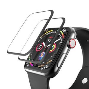 lot 49904 image: EWUONU 2 Pack Tempered Glass Screen Protector for Apple Watch 44mm SE 3SE 2 Series 654, 3D Full Coverage Easy Installation Frame Waterproof Bubble-Free HD Clear Film for iWatch 44mm