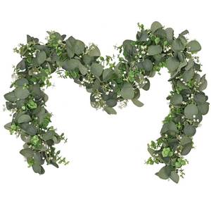 lot 49942 image: Dolicer 2 Packs 6FT Artificial Eucalyptus Garland, Faux Greenery Garland Fake Vines Hanging Silver Dollar Eucalyptus Leaves for Wedding Backdrop Arch Table Wall Party Home Decor