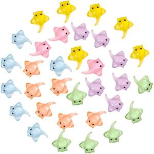 lot 49954 image: 120 Pcs Miniature Sting Ray Figurines, Mini Resin Sting Ray Figure, Miniature Sting Ray Sea Animal Figurines, Tiny Manta Ray Figure for Micro Landscape Dollhouse Garden Aquarium Potted