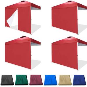 lot 49956 image: JANCANOPY SideWalls for 10x10 Pop up Canopy Frame, 3 Pack White SunWall and 1Pack Door Only, White (with Zippers)
