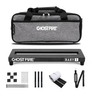 lot 49975 image: Ghost Fire Guitar Pedal Board Aluminum Alloy 1.08lb Effect Pedalboard 13.7x5.5x1.9 with Carry Bag,V series (V-BABY 1)
