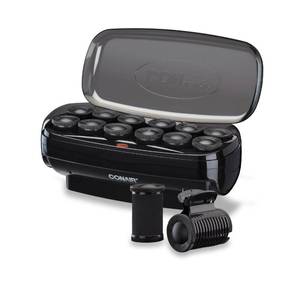 lot 49976 image: Conair Hot Rollers Hair Curlers for Long, Medium and All Hair  Heated Rollers with Hair Roller Clips Included  1 12-inch Rollers  Amazon Exclusive