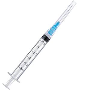 lot 49980 image: 100 Pack Disposable 3mlcc Lab Syringes with 23Ga 1 Inch Needle Luer Lock, Individually Sealed Packed