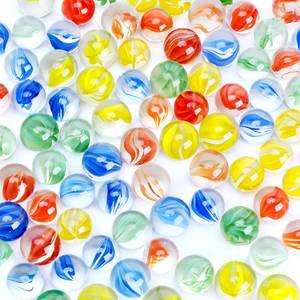 lot 50004 image: LovesTown 200PCS Glass Marbles Bulk, Colorful Cats Eyes for Kids Marble Game, Assorted Sizes