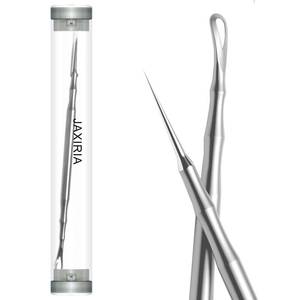 lot 50019 image: Pointed Blackhead Removal, 2-in-1 Acne Extractor Tool - Stainless Steel Whitehead Remover for FaceNose