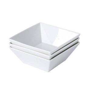 lot 50045 image: Porlien Classic Square 20-ounce Bowls Set of 3