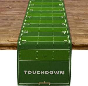 lot 50055 image: Pudodo Football Field Table Runner Touchdown Game Day Tablecloth Football Theme Birthday Party Kitchen Dining Home Decoration (13 x 108)