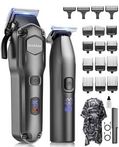 lot 50079 image: Jack & Rose Clippers and Trimmers Set, Cordless Hair Clippers for Men, Barber Clippers Set