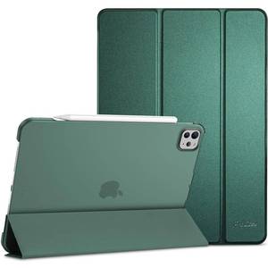 lot 50084 image: ProCase Smart Case for iPad Pro 11 Inch (M4) 2024 (Model A2836A2837A3006), Slim Folio Stand Hard Back Shell Protective Tablet Cover for iPad Pro 11 5th Generation 2024 -Mgreen