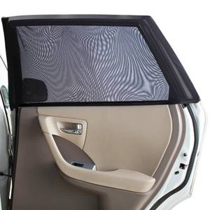 lot 50097 image: Magnelex Sock Style Window Shades for Baby Block Sun Rays to Keep Passengers, Pets and Car Interior Cool and Comfortable Elasticized Universal Mesh Shades Fit Most Vehicles (2 Pack)