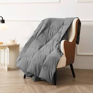 lot 50102 image: Beautyrest Packable Down Throw Blanket for Couch,Bed Comforter, Sofa Blanket Throw with Pouch  650 Fill Power Soft Fuzzy Down Throw for Indoor and Outdoor, 60X70