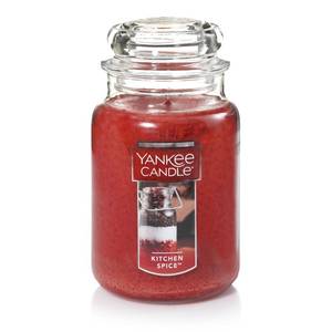 lot 1844 image: Yankee Candle Kitchen Spice Scented Classic 22oz Large Jar Single Wick Over 110 Hours of Burn Time Ideal for Home Celebrations Gifting