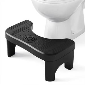 lot 1846 image: Recximi Black Toilet Stool Poop Stool Squat Adult, Toilet Foot Rest Step Stool for Adults, Portable Bathroom Stool for Pooping, Portable Squatting Toilet Stand for Feet, Healthy Gifts, Black