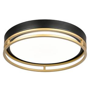 lot 1851 image: Flynix 12.5 Inch LED Flush Mount Ceiling Light Fixture, 26W, Super Bright 1700 Lumens, 3 Color 3000K4000K5000K, Dimmable Ceiling Lamp for Bedroom Hallway Bathroom Kitchen Laundry (Black Gold)