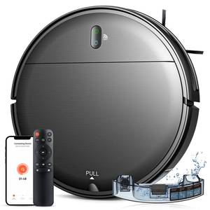 lot 1869 image: Robot Vacuum and Mop, 2 in 1 Robotic Vacuum Cleaner with Schedule, AppVoice, Slim Mopping Vacuum Robot with Watertank and Dustbin, Self-Charging, Easy of Use, Ideal for Hard Floor, Pet Hair, Carpet