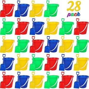 lot 1873 image: Shindel 28Sets Sand Buckets and Shovels for Kids, Beach Buckets Travel Sand Toys, Beach Essentials, Fun Summer Activities