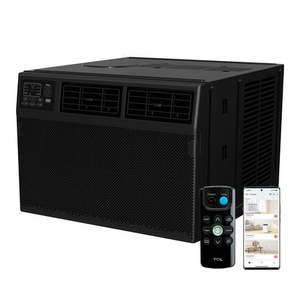lot 1881 image: TCL 8 000 BTU Smart Window Air Conditioner  Fan & Dehumidifier  350 Sq. Ft.  Remote Control  Works with AlexaGoogle Assistant  Black  W8W92-B4